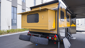 Conquer Falcon Remorque de camping <span class=keywords><strong>4x4</strong></span> tout-terrain aux normes australiennes avec suspension pneumatique, cuisine coulissante, rangement avant et espace de rangement modulé moderne - Product Image 5