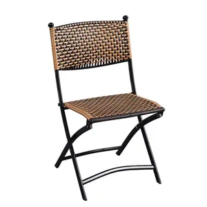 Лидер продаж, плетеный складной стул из ротанга, домашний балкон, плетеный стул, спинка, кофейный складной плетеный стул