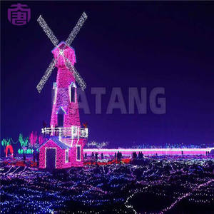 Luces decorativas navideñas para exteriores con forma de molino de viento, con iluminación LED IP65, para iluminación festiva y decoración navideña. - Product Image 6