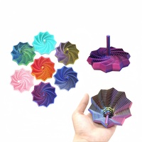 Juguete Sensorial Expandible en Forma de Estrella, Impreso en 3D, con Diseño Octogonal en Espiral de Panal de Abeja y Asa