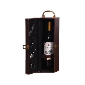 Handmade Single Vintage Brown Wooden Wine <b>Gift</b> <b>Box</b> Elegant Wooden Shadow <b>Box</b> with Straps for <b>Bottle</b> Storage Presentation - Product Image 1