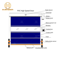 Solution personnalisée Réinitialisation automatique à grande vitesse du PVC Portes enroulables rapides pour entrepôt