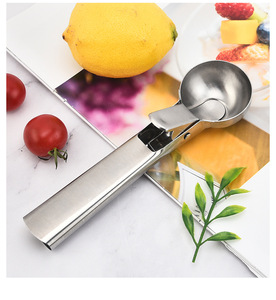 Wholesale Stainless Steel <b>Ice</b> Spoon Multifunctional for Dual-Purpose Scoop Fruit Watermelon <b>Ball</b> - Product Image 3
