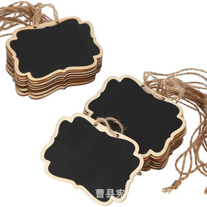 Mini pizarra de madera con cuerda de twine de doble cara para etiquetas y decoraciones - Product Image 2