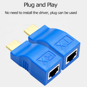 สายแลน RJ45 แบบ HD ยาว 30 เมตร ตัวผู้-ตัวเมีย สำหรับต่อขยาย รองรับ Cat 5e และ Cat 6 พร้อมตัวแยกและแปลงสัญญาณวิดีโอ 1080P วัสดุพลาสติก - Product Image 4
