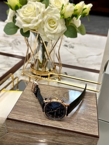 Two Tone Rose Gold Silver <b>Case</b> Navy Blue Dial Arabic Numeral Marker Multi Function Chronograph Automatic <b>Watch</b> iwcing - Product Image 5