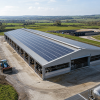 Bâtiment agricole préfabriqué en acier, structure métallique sur mesure, à portée libre, pour élevage de volailles et stockage, conforme CE