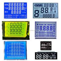 Modul LCD segmen bentuk bulat kustom kualitas tinggi 4.8V hingga 5.2V voltase operasi untuk aplikasi tipe Cog