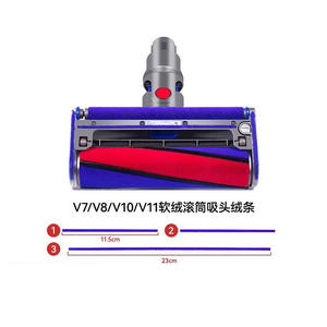 Dyson Soft Plush Roll Brush Strip 23cm For V7 V8 V10 V11 Vacuum Cleaner Home Use Reusable - Product Image 1