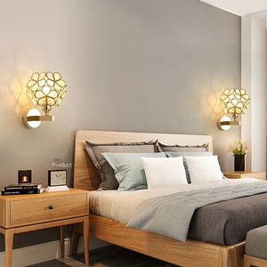 Drop Shipping Round Glass LED Wall Light Hotel Bedroom Bedside Living Room Night Light - Product Image 5