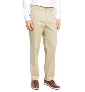 Pantalon Chino Kaki <span class=keywords><strong>Homme</strong></span> Coupe Slim Extensible Taille Mi-Haute en Toile Personnalisée pour Bureau et Décontracté - Product Image 1