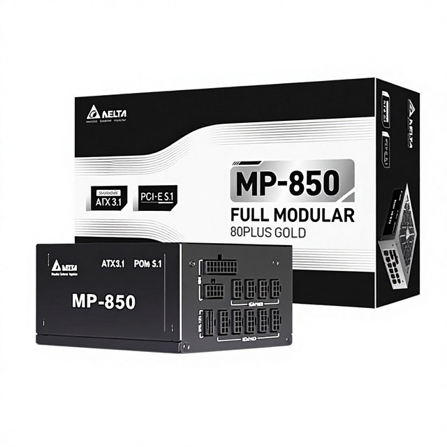 Delta MP850 Black 850W Gold Medal Full Mode ATX3.1 Desktop Computer Power Supply with Fan Start/Stop 8 Ports
