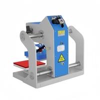 Nouvelle presse à chaud semi-automatique pneumatique à plateau plat 20*20cm, petite zone d'impression, double table de travail, 110V, pour estampage de logos