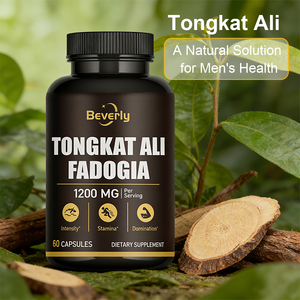 Suplemento Energético para Hombres <span class=keywords><strong>Beverly</strong></span> OEM Tongkat Ali Fadogia Extracto L-Citrulina L-Arginina 60 Unidades Certificado ISO 9001 - Product Image 1