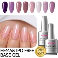 RONIKI OEM/ODM Base Coat Écologique à Faible Odeur Formule Saine Respectueuse de la Peau Gel de Manucure Universel