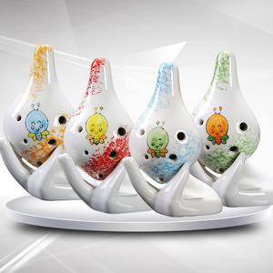 Ocarina de Cerámica de 6 Orificios con Diseño de Abeja y Caracol, Instrumento Musical de Viento para Niños Principiantes, Varios Colores - Product Image 3