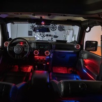 Kit d'éclairage intérieur LED pour voiture, éclairage ambiant pour Jeep Wrangler JK, turbine de ventilation, 64 couleurs pour Jeep Wrangler 2011-2026