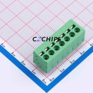 MX205V-5.0-07P-GN01-Cu-A Spring Terminal Block Through hole Component (THT),P=5mm Connector 1x7P 5mm Green Through Hole - Product Image 1