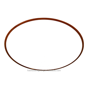 Cadre en bois rétro 50w diamètre 600mm led circulaire intégré lumière simple solide rond led plafonnier pour éclairage domestique chambre à coucher - Product Image 1