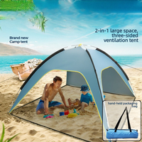 Tenda Kamuflase Empat Musim Ringan Berlapis Perak, Perlindungan dari Sinar Matahari, untuk Memancing Musim Dingin, Cepat Didirikan, 3 Sisi Berventilasi