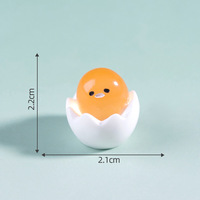 Figurines de poussins en résine miniatures qui brillent dans le noir, artisanat pour la décoration de bureau de style Gudetama, ornements pour cadeaux et décoration de la maison