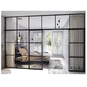 Black Finish Hardware Modern Sliding Barn Door Design Interior Office Used