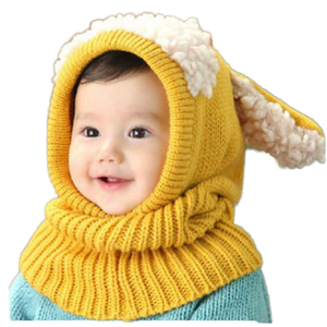Conjunto de Gorro y Bufanda de Invierno para Bebés, Niños y Niñas, Nuevo Modelo, 100% Poliéster, Tejido Común, Gorros de Punto - Product Image 1