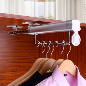 Porte-vêtements télescopique Zhhan en alliage d'aluminium avec rail coulissant, design moderne et simple pour armoires en bois - Product Image 1