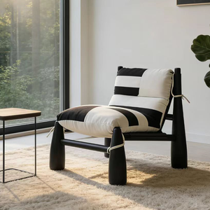 <span class=keywords><strong>Fauteuil</strong></span> de détente individuel haut de gamme en cuir et tissu, style nordique moderne rétro minimaliste, pour hôtel - Product Image 2