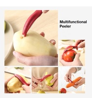 Gadgets Leverancier Knoflookpers Stalen Mes Aardappelschiller 2 In 1 Groentesnijder Dunschiller Keuken Fruitschiller