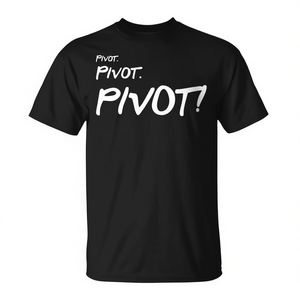 Camiseta Pivot Friends negra con cuello redondo para adultos talla M L XL XXL - Product Image 2
