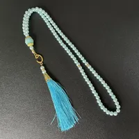 Tasbih musulman 99 perles de prière en cristal avec pompons