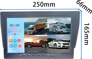 10 इंच एचडी वाहन मॉनिटरिंग क्वाड-व्यू ट्रक मॉनिटर बस कैमरा सिस्टम यात्री कारें रिवर्सिंग इमेज डिस्प्ले स्क्रीन