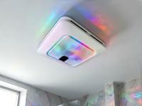 Ventilateur d'extraction de plafond à haut débit d'air 230 CFM, lumière LED blanche neutre réglable, contrôle intelligent de l'humidité via application, ventilateur de salle de bain