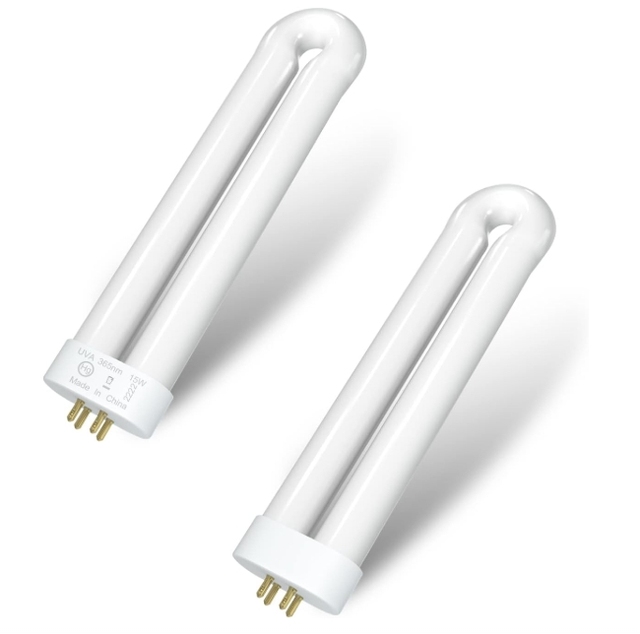 15W Replacement Bug Zapper Light Bulb U Shaped Twin Tube with 4-Pin Base 15W-BL Insect Attracting T6 Lamp Bug Zappers