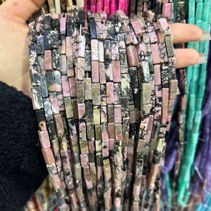 Piedra de cristal natural de 4-13mm, piedra preciosa, ágata, cuentas alargadas, cuentas en forma de cubo, cristal para fabricación de pulseras de joyería Diy - Product Image 6