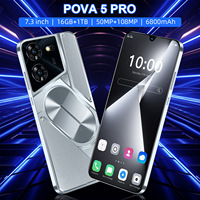 Teléfono Inteligente Pequeño de Alta Calidad, Pantalla de 7.3 Pulgadas, 256 GB/64 GB, Buen Servicio, Teléfonos Móviles con Pantalla de 7.3 Pulgadas, 2+16 GB