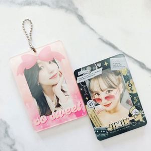 Fundas para fotos de ídolos DIY estilo INS, el último modelo, soporte de tarjetas de acrílico con cadena, llavero con marco Kpop para tarjetas de crédito - Product Image 6