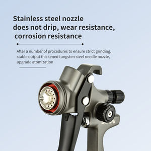 <span class=keywords><strong>Pistola</strong></span> a spruzzo ad aria professionale da 1.3mm con tazza di alimentazione a gravità da 600ml per applicazioni ad acqua di fascia alta per autoveicoli - Product Image 3