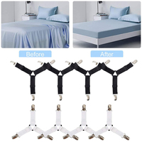 Clips de couverture de matelas draps de literie robustes sangles élastiques attaches de drap de lit 3 clips support d'angle de lit