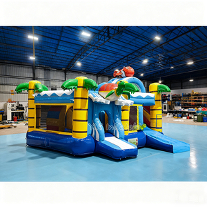 Structure gonflable avec toboggan, design tortue de mer, avec mur d'escalade, pour entreprise de location, personnalisable/OEM - Product Image 3