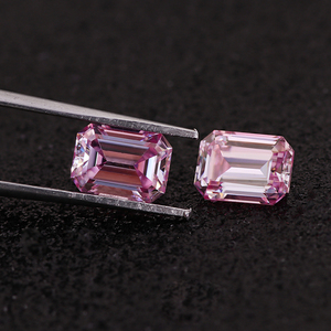 Diamant rose de qualité supérieure, <span class=keywords><strong>taille</strong></span> émeraude, diamant moissanite rose poli, <span class=keywords><strong>prix</strong></span> au carat - Product Image 6