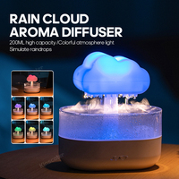 Humidificateur domestique de nuage de pluie 7 lumières de couleur diffuseur de goutte de pluie Raincloud Machine d'aromathérapie essentielle
