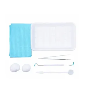 Kit de ferramentas odontológicas Kit de higiene dental para limpeza dos dentes, curativo cirúrgico, kit de curativos médicos orais para hospital