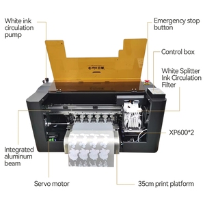 เครื่องพิมพ์ม้วนฟิล์ม PET ขนาด33ซม. ใช้หัวคู่ XP600พิมพ์ลาย DTF CON Horno Y papel DTF - Product Image 2