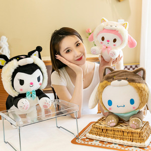 Factory Direct Sale 35cm <b>Large</b> Children's Plush Rabbit Toy for Kuromi Melody Sanri Doll <b>Pillow</b> Filled with PP Cotton - Product Image 3