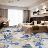 Kunden spezifische Blumenmuster Loop Pile Nylon Commercial Wand zu Wand Büro Hotel Home Floor Teppich rolle