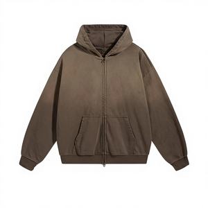 Sudadera con Capucha Extra Grande para Hombre, 100% Algodón, Forro Polar, con Diseño Recortado, Transpirable y de Secado Rápido para Otoño - Product Image 1