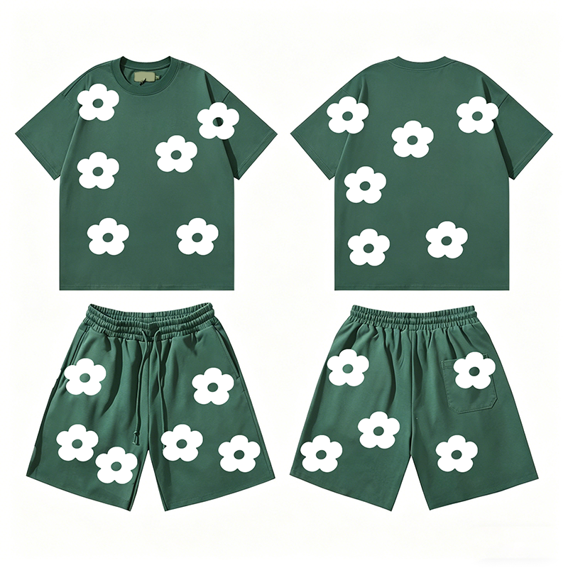 Ensemble manches courtes vert foncé