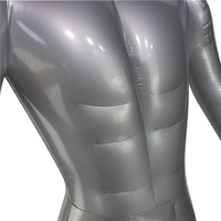 Mannequin de torse suspendu en plastique PVC gris, boutique de vêtements, Mannequin gonflable pour tout le corps